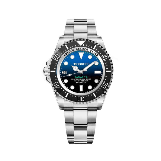 Reloj Bobroff de acero inoxidable plateado