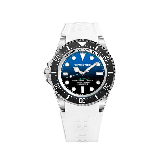 Reloj Bobroff de caucho blanco