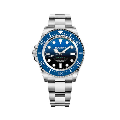 Reloj Bobroff de acero inoxidable plateado