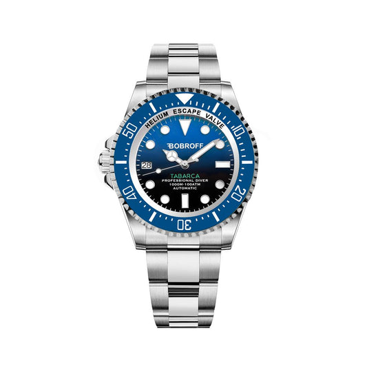 Reloj Bobroff de acero inoxidable plateado