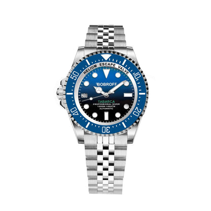 Reloj Bobroff de acero inoxidable plateado