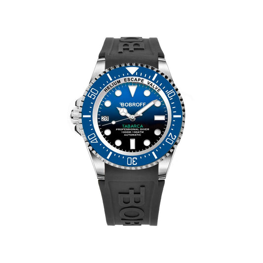 Reloj Bobroff de caucho negro