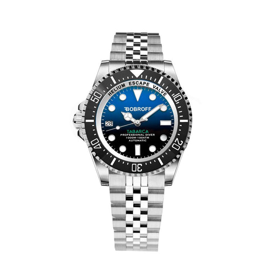 Reloj Bobroff de acero inoxidable plateado