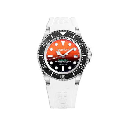 Reloj Bobroff de caucho blanco
