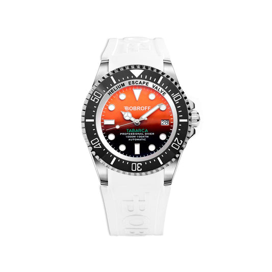 Reloj Bobroff de caucho blanco