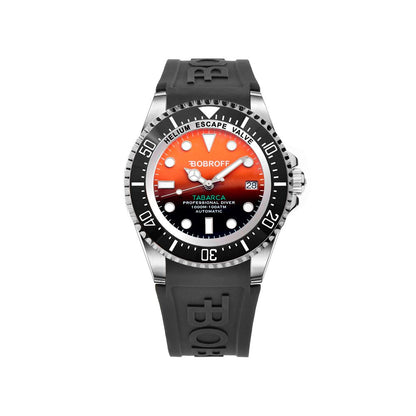 Reloj Bobroff de caucho negro