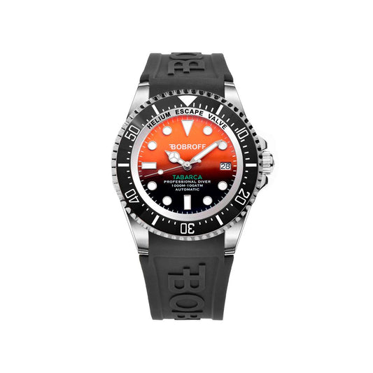 Reloj Bobroff de caucho negro