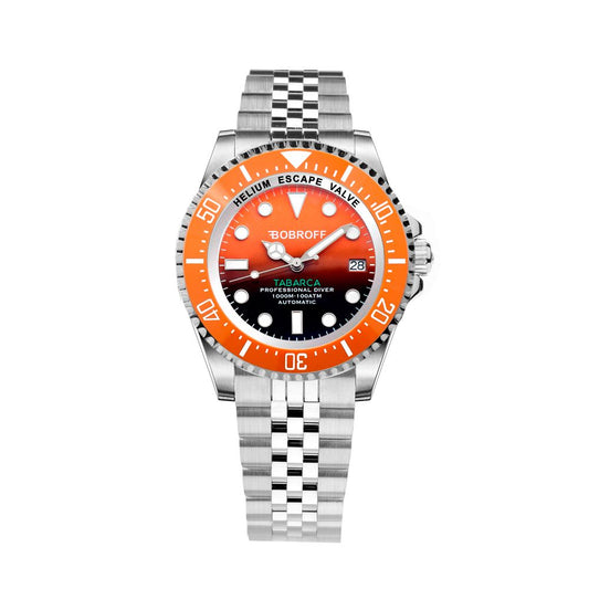 Reloj Bobroff de acero inoxidable plateado