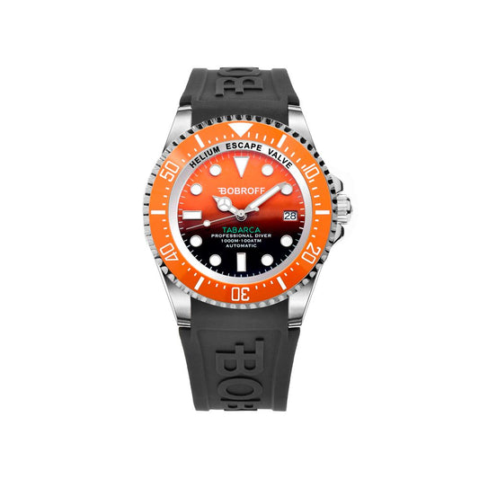 Reloj Bobroff de caucho negro