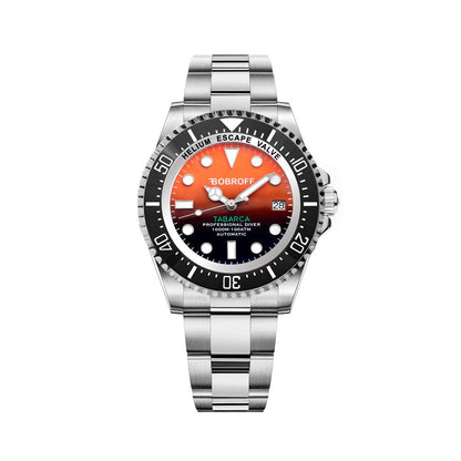 Reloj Bobroff de acero inoxidable plateado