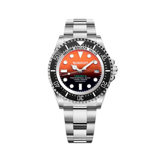Reloj Bobroff de acero inoxidable plateado