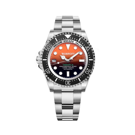 Reloj Bobroff de acero inoxidable plateado