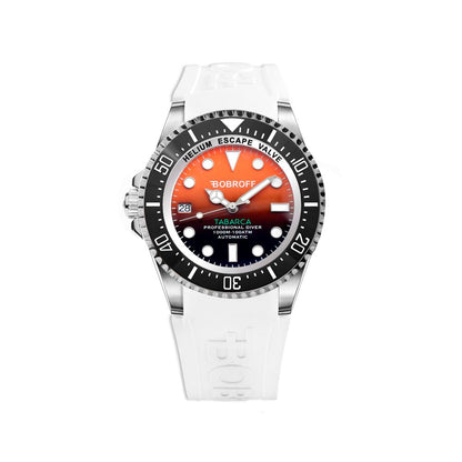Reloj Bobroff de caucho blanco