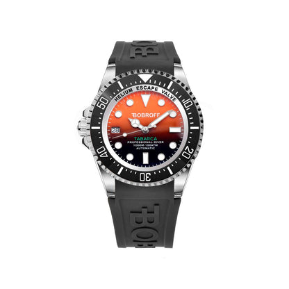 Reloj Bobroff de caucho negro