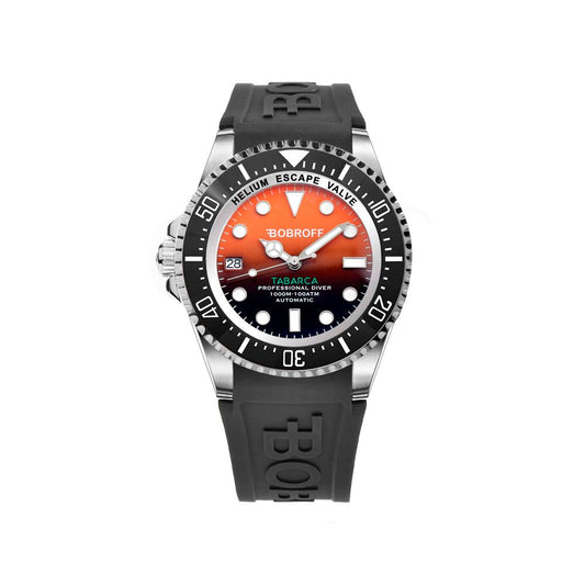 Reloj Bobroff de caucho negro