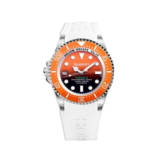 Reloj Bobroff de caucho blanco