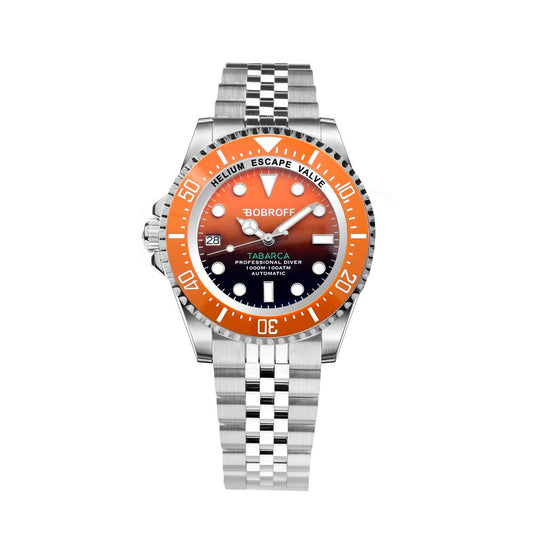 Reloj Bobroff de acero inoxidable plateado