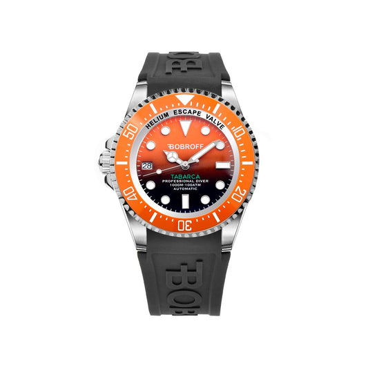 Reloj Bobroff de caucho negro