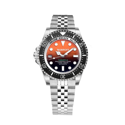Reloj Bobroff de acero inoxidable plateado