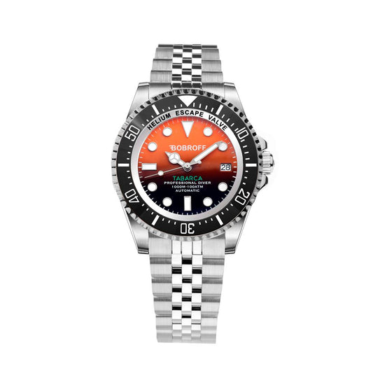 Reloj Bobroff de acero inoxidable plateado