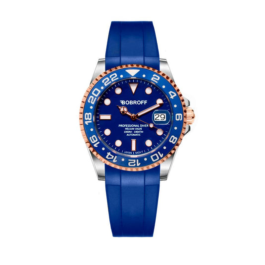 Reloj Bobroff de caucho negro