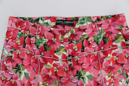 Dolce &amp; gabbana pantalon capri en soie à fleurs multicolore