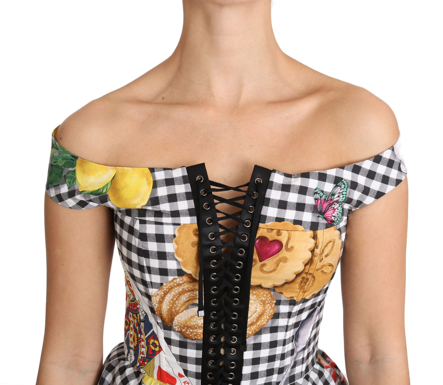 Dolce &amp; gabbana chemisier haut corset à carreaux