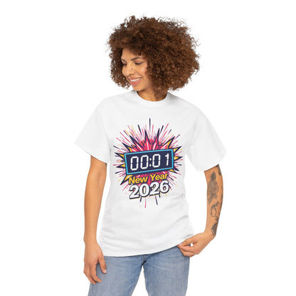New Year 2026 Tee - 00:01 Countdown Fireworks T-Shirt