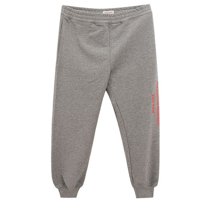 Pantalon en coton mélangé gris chic Alexander McQueen
