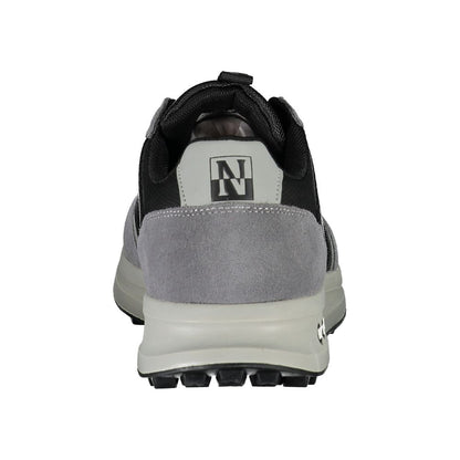 Napapijri Brown Leather Men Sneaker