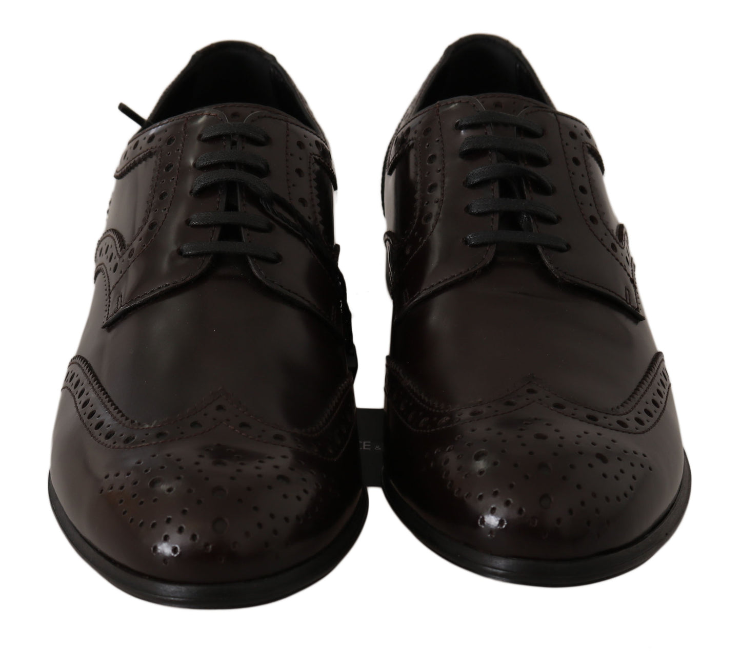 Chaussures Oxford en cuir marron Dolce &amp; Gabbana