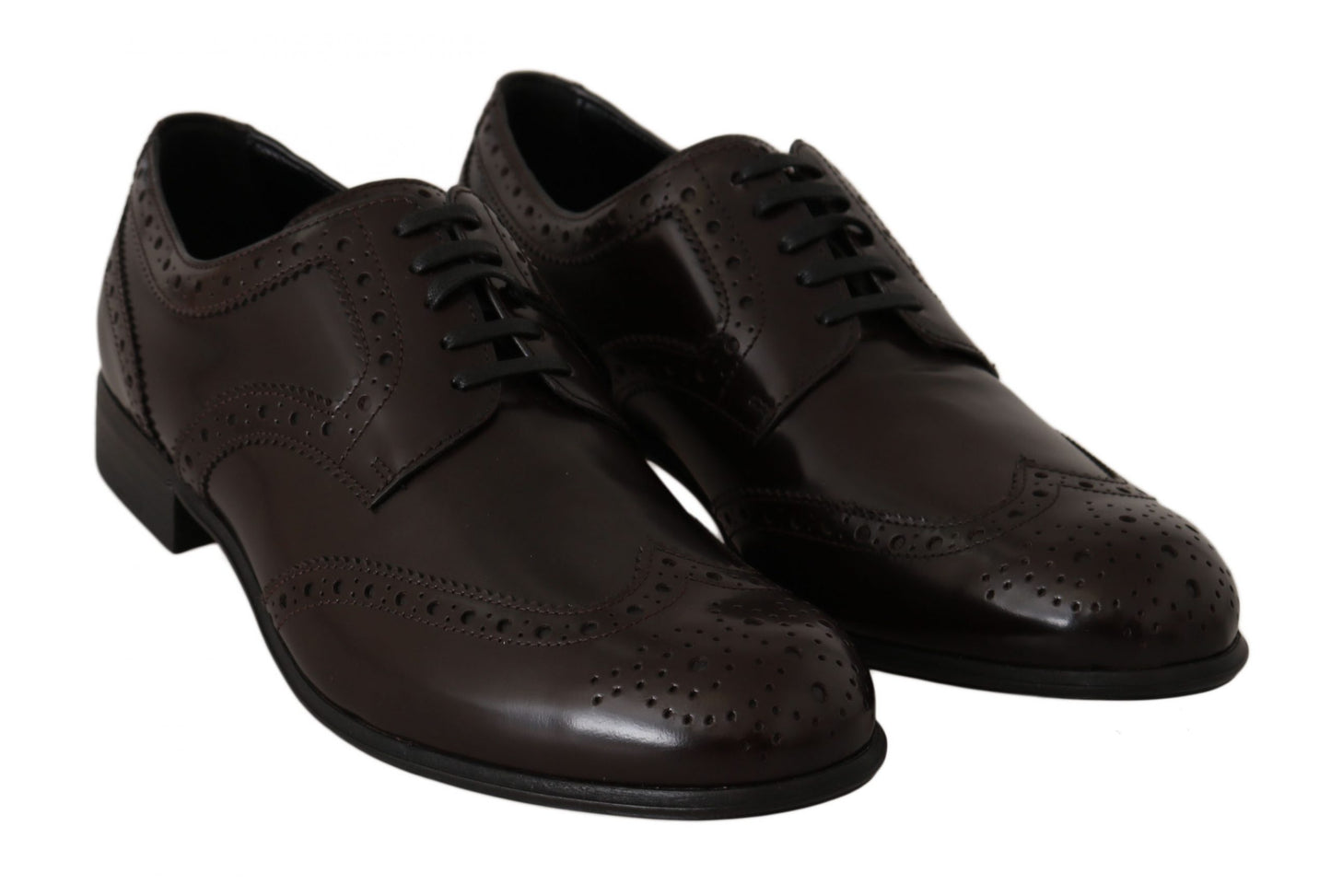 Chaussures Oxford en cuir marron Dolce &amp; Gabbana