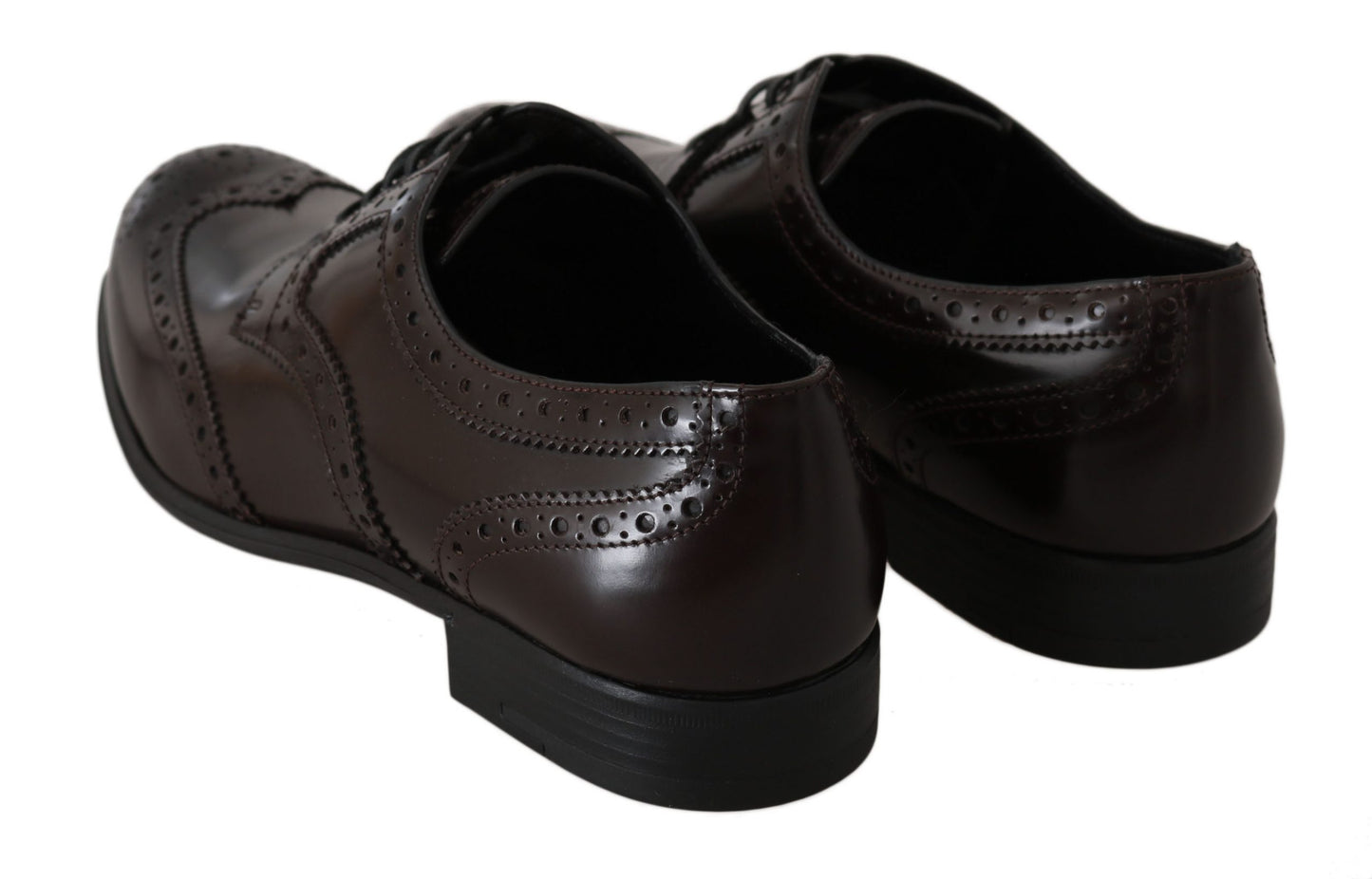 Chaussures Oxford en cuir marron Dolce &amp; Gabbana