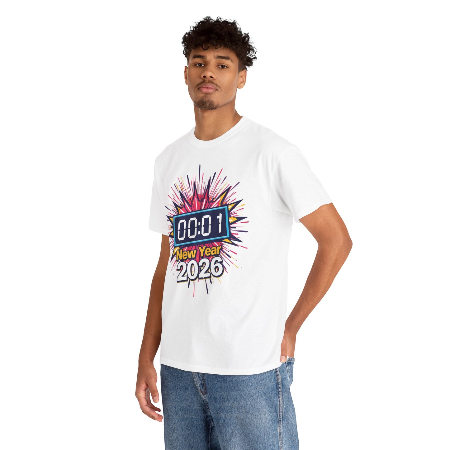 New Year 2026 Tee - 00:01 Countdown Fireworks T-Shirt