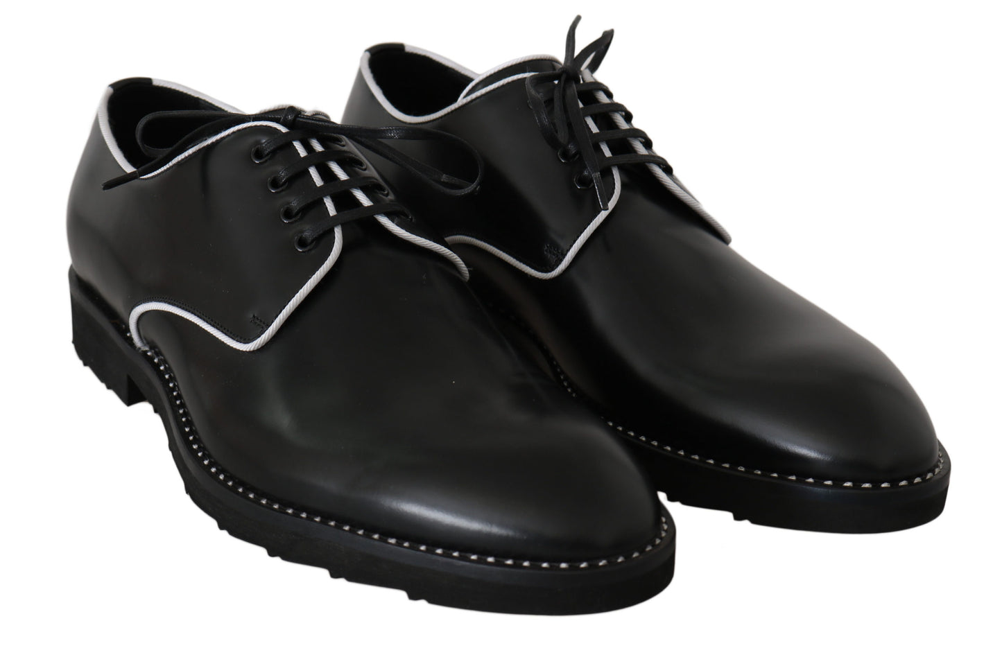 Dolce &amp; Gabbana chaussures habillées derby en cuir noir