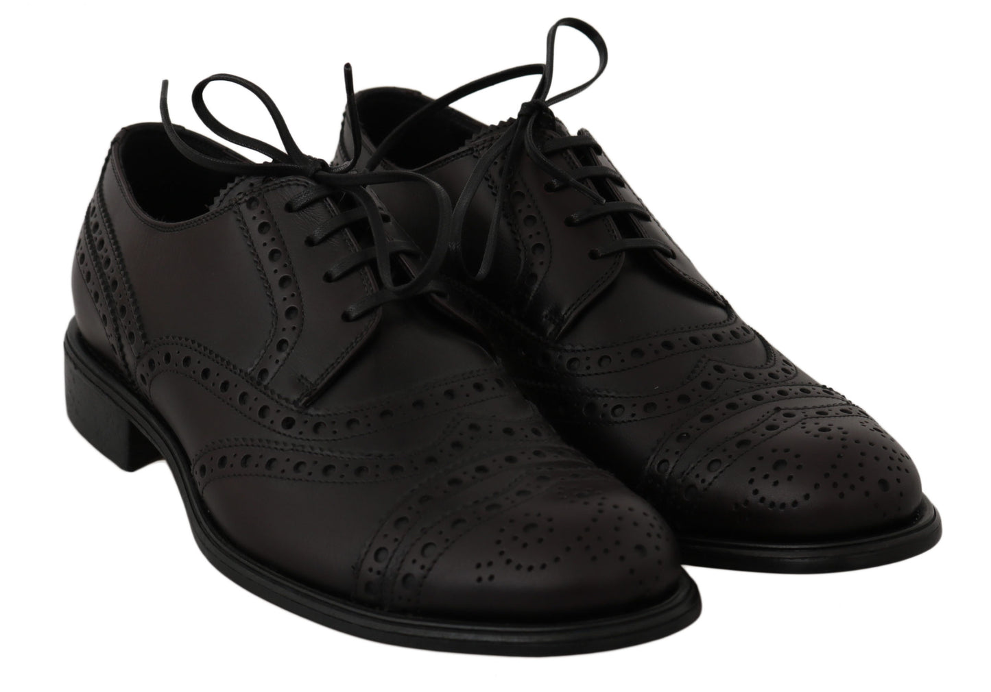 Dolce &amp; Gabbana - Chaussures habillées derby à bout d'aile bordeaux