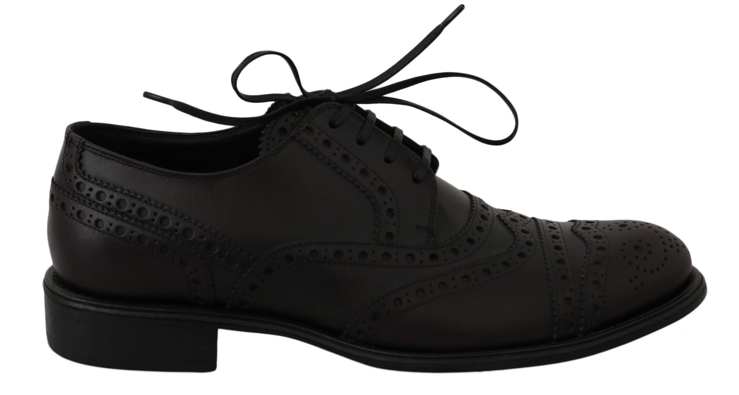 Dolce &amp; Gabbana - Chaussures habillées derby à bout d'aile bordeaux