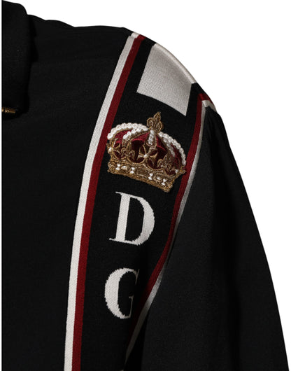 Dolce & Gabbana Black DG King Full Zip Sweatshirt  Sweater