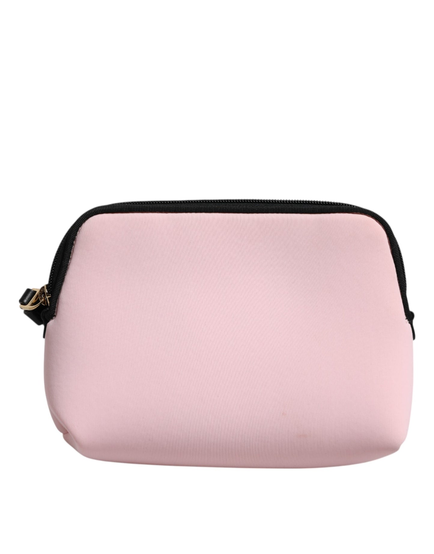 Dolce & Gabbana Pink Solid Nylon DG Logo Print Clutch Zip Borse Pouch Bag