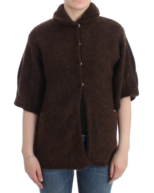 Cardigan marron manches courtes Cavalli