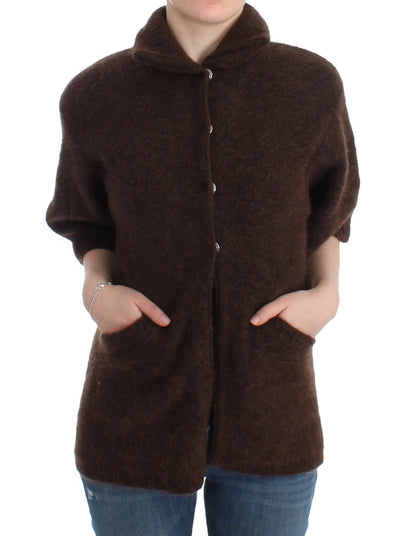 Cardigan marron manches courtes Cavalli