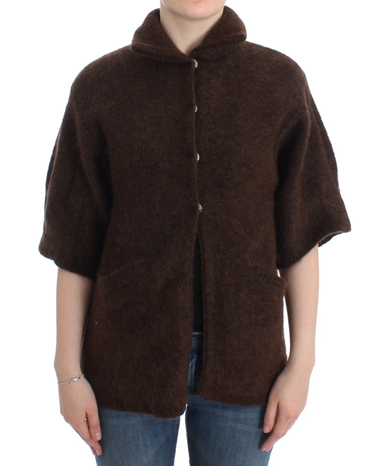 Cardigan marron manches courtes Cavalli