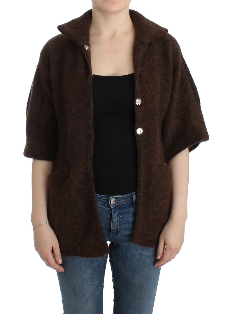 Cardigan marron manches courtes Cavalli