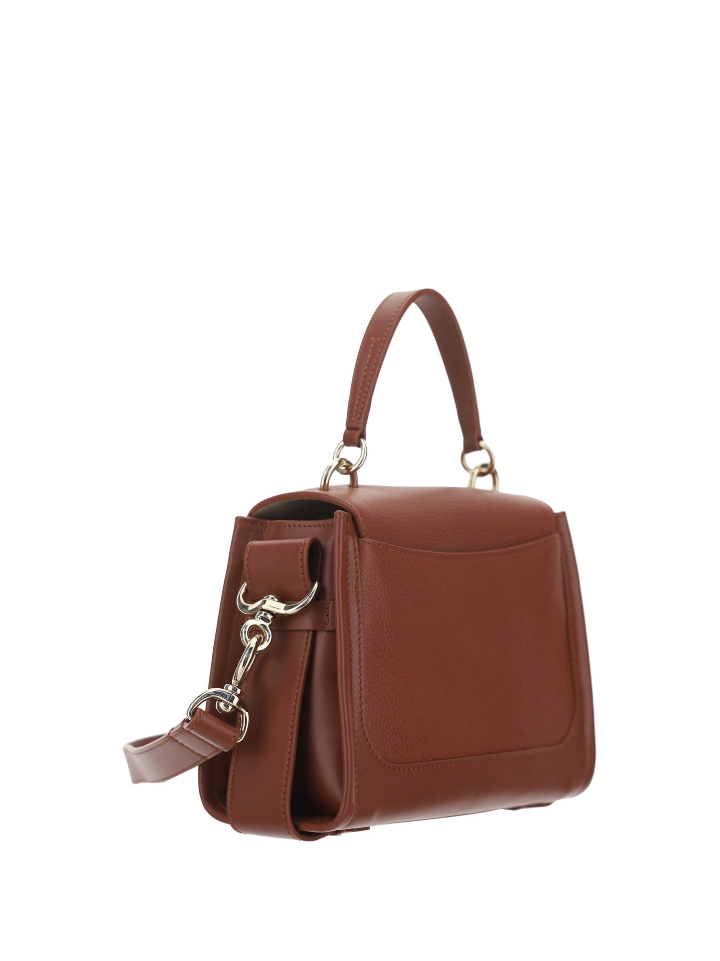 Chloé sepia brown calfskin shoulder handbag