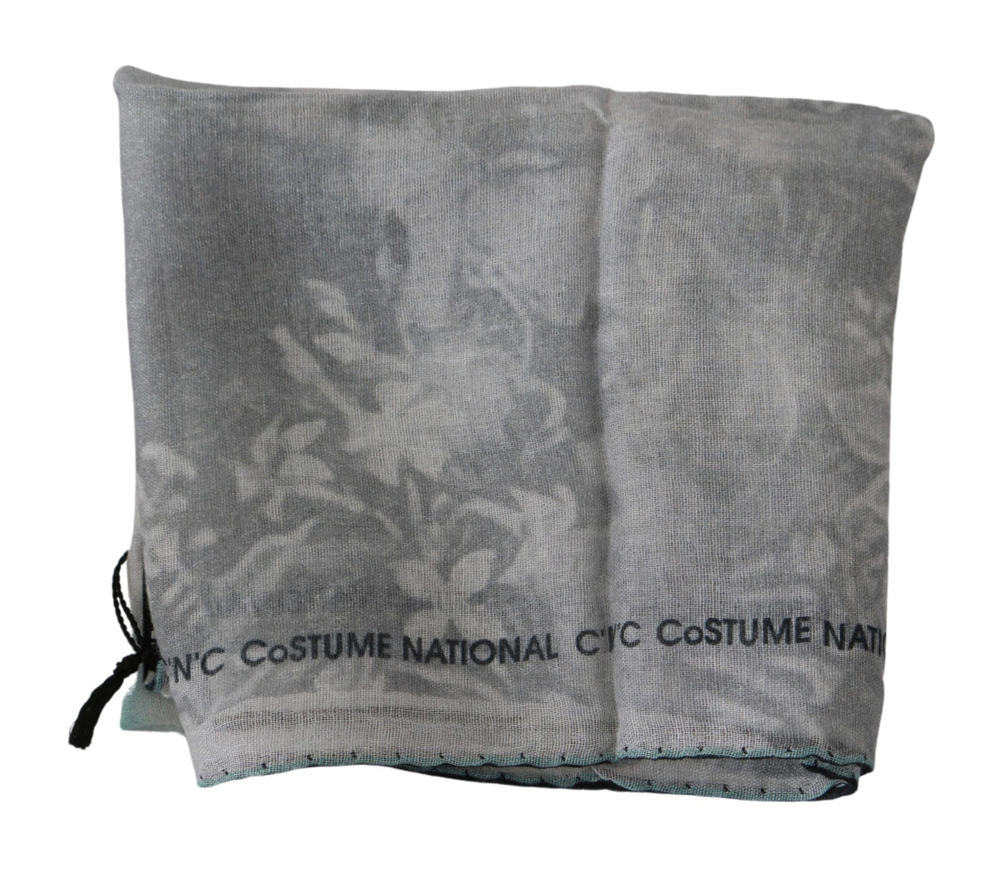 Costume national foulard en soie gris pour femme