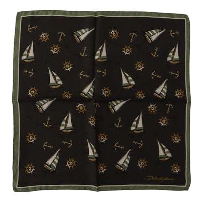 Foulard carré homme en soie multicolore Dolce &amp; gabbana