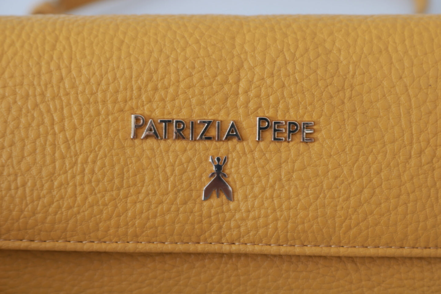 Sac bandoulière Patrizia Pepe en cuir jaune