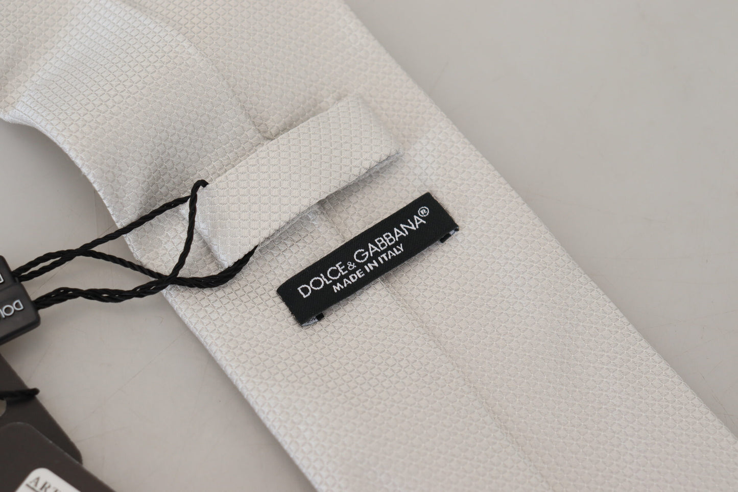 Dolce &amp; Gabbana cravate en soie blanc cassé