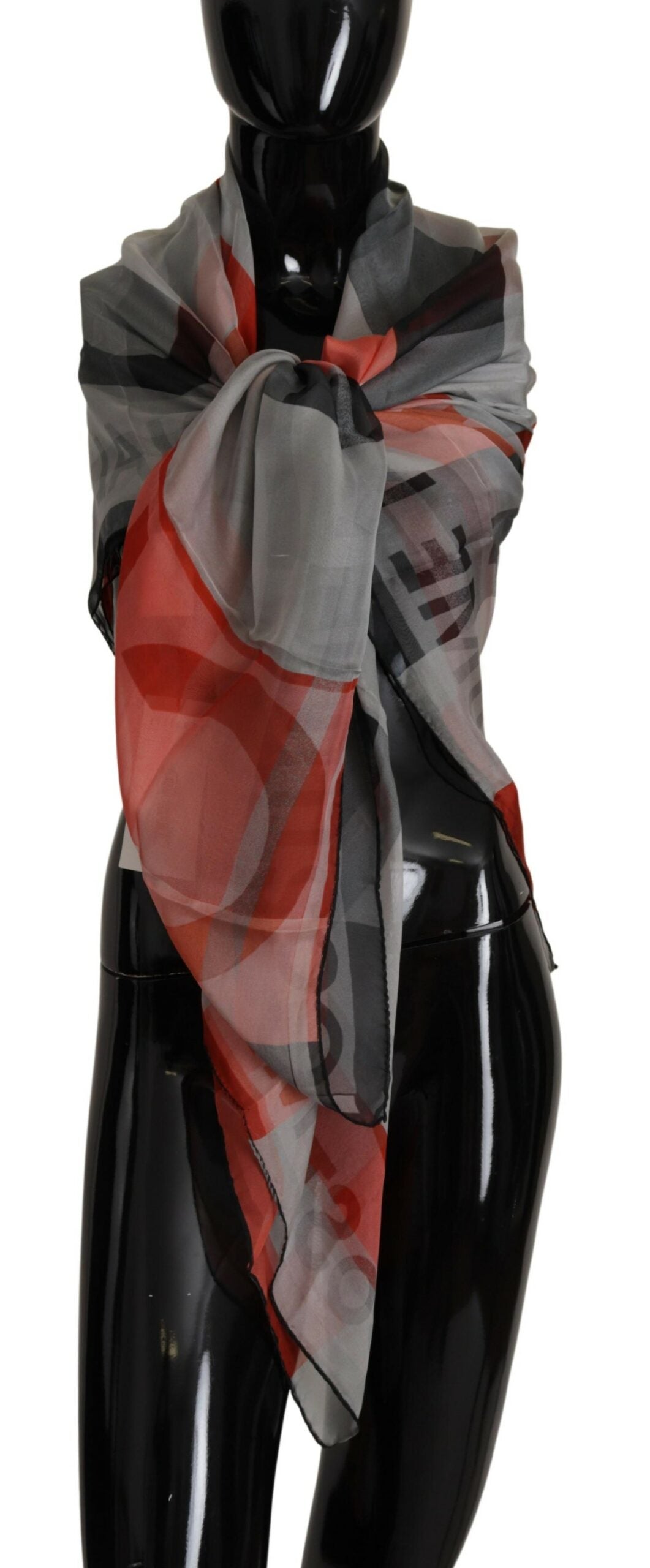 Costume national écharpe à carreaux en soie