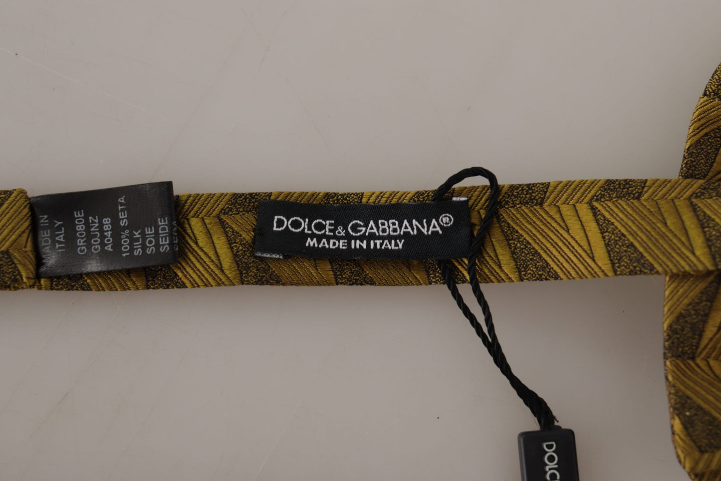 Noeud papillon en soie dorée Dolce &amp; gabbana